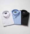 BK578 4571 Brook Taverner Volterra Long Sleeve Grandad Collar Shirt White colour image